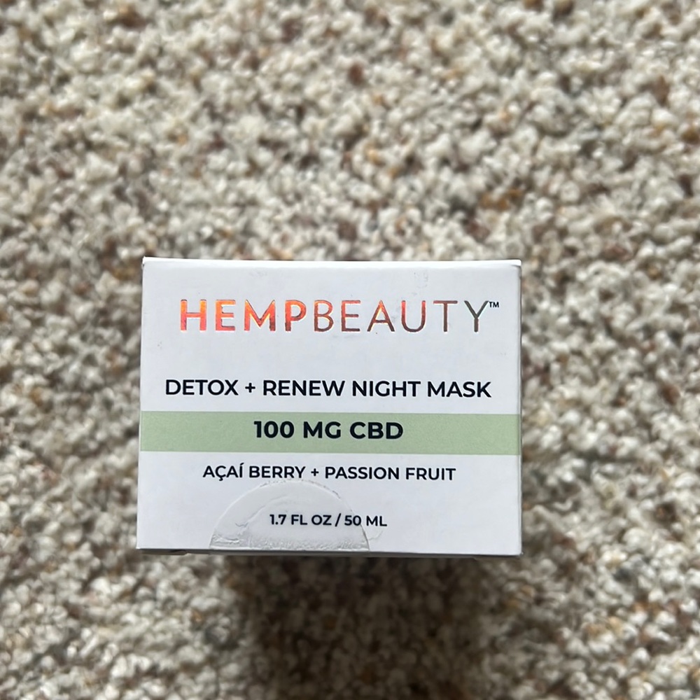 Hempbeauty detox and night renew mask